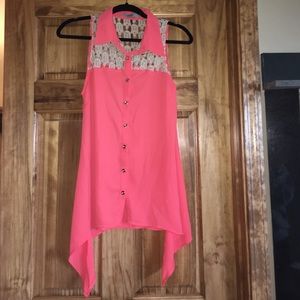 Peach Sugar Skull Blouse