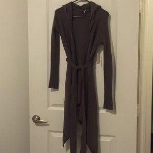 Free people hooded cardigan