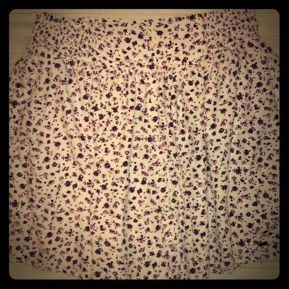 Purple Floral Skirt