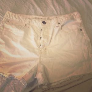 White denim shorts