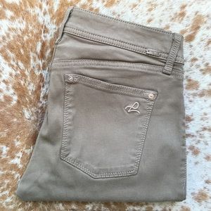 DL1961 "Emma" Bone-Grey Skinny Jeans