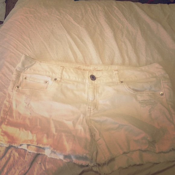 White denim shorts