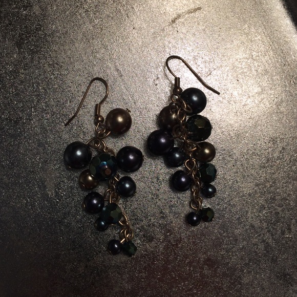 Blue and teal dangles