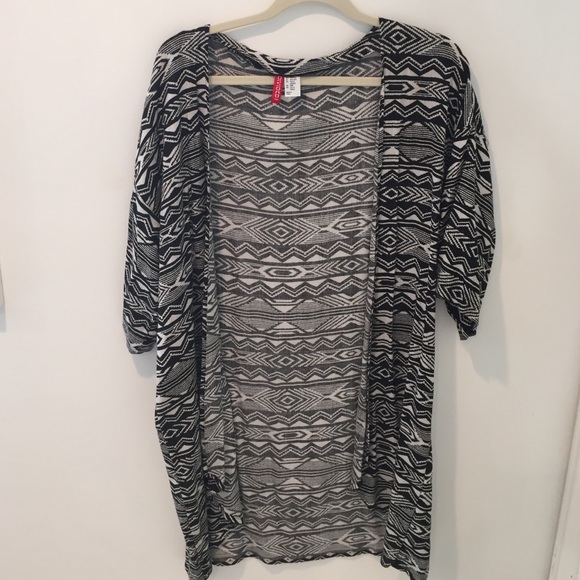 Patterned Long Cardigan