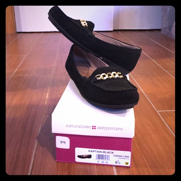 Naturalizer kaptain black loafers