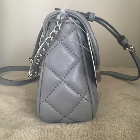 Michael Kors Steel Grey small quilt crossbody NWT - Picture 2 of 4
