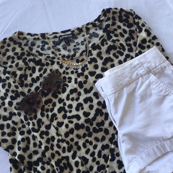 Express leopard print sweater
