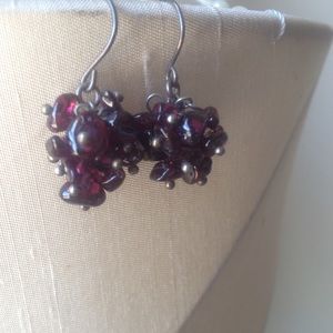 Stone bundle earrings