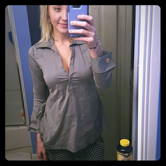 BCBGMaxAzria Tops - BCBG Silver Tunic