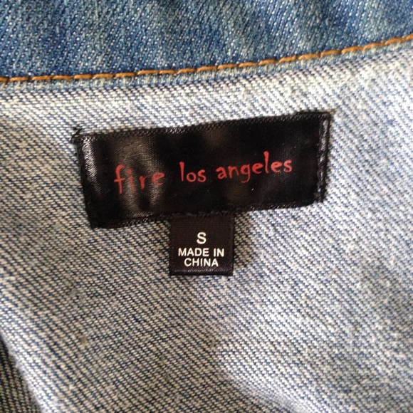 Nordstrom fire Los Angeles denim jean jacket S - Picture 4 of 4