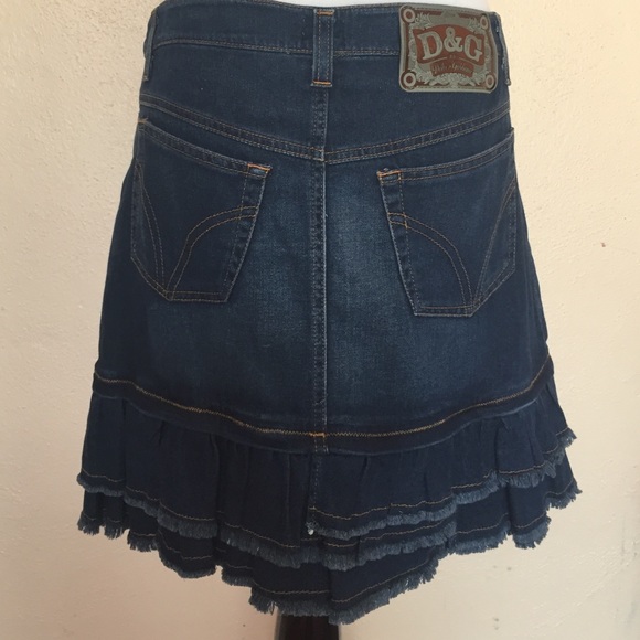 D&G tiered ruffle denim skirt - Picture 3 of 4