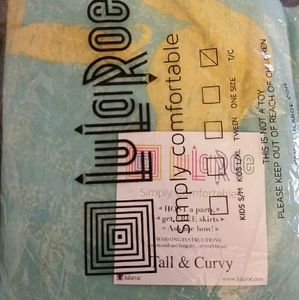 Lularoe aqua cat leggings TC NWT