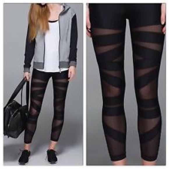 RARE* LULULEMON HIGH TIMES MESH BLACK 6