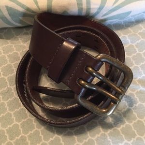 Brown leather belt