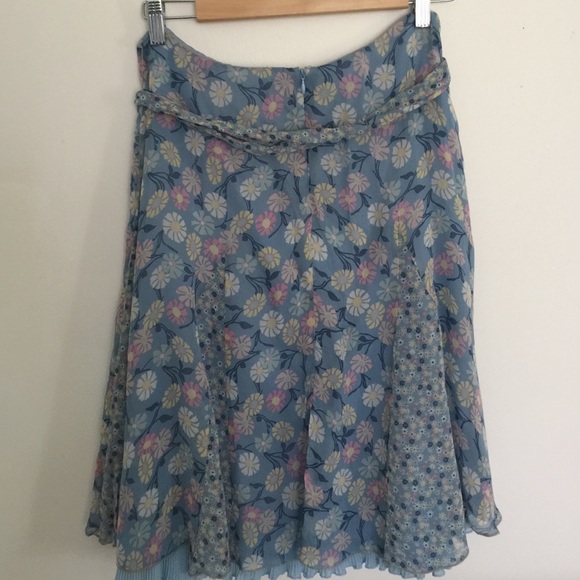 ABS flower print chiffon skirt - Picture 2 of 4