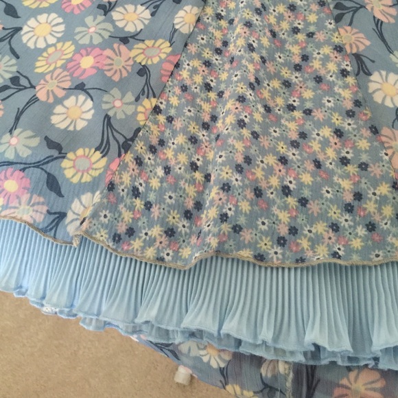 ABS flower print chiffon skirt - Picture 4 of 4