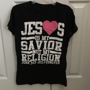 Savior not religion tshirt