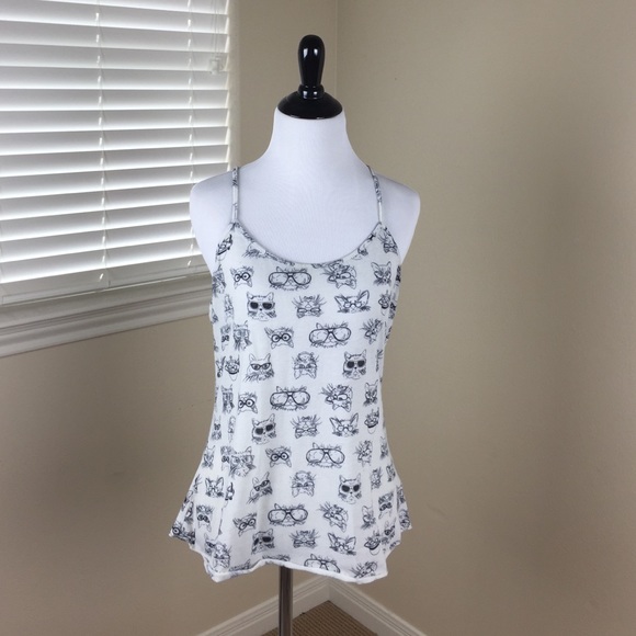 URBAN OUTFITTERS Cool Cat Racerback Strap Tank L