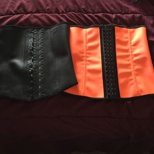Two waist trainers latex