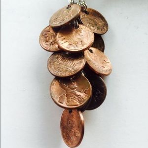 Handmade lucky penny keychain
