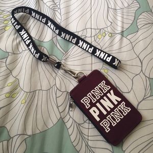 VS PINK Lanyard and Cardholder