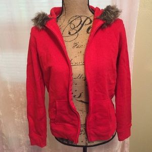 Red Zip Up Hoodie