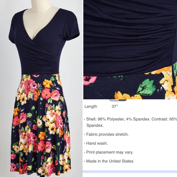 ModCloth Dresses - M Like New Botanical Breakfast Wrap Modcloth Dress ModCloth Dresses - M Like New Botanical Breakfast Wrap Modcloth Dress