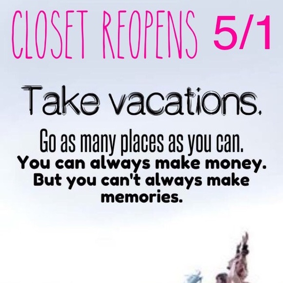 Closet closed until 5/1