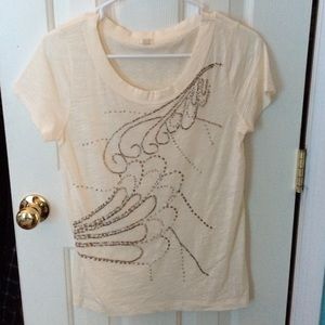 Jcrew beaded tshirt