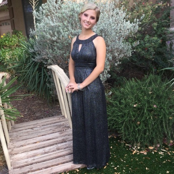 Black glitter prom/formal dress