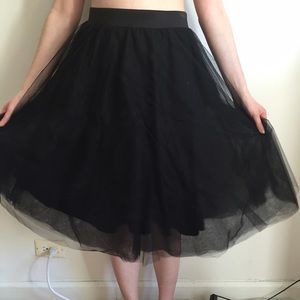 Black tulle skirt