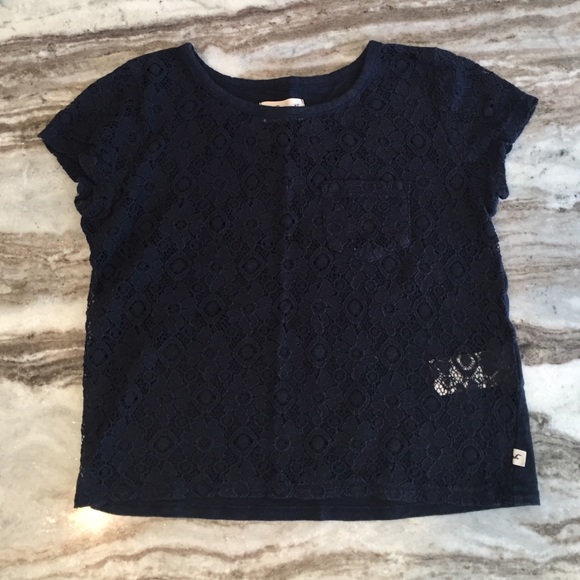 Dark Blue Lace T-Shirt