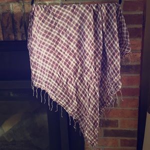 Plaid square scarf