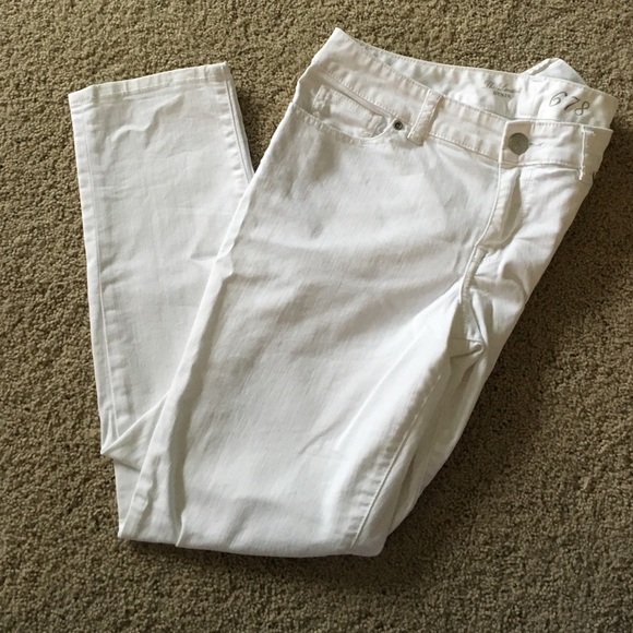 The Limited White Crop Jeans