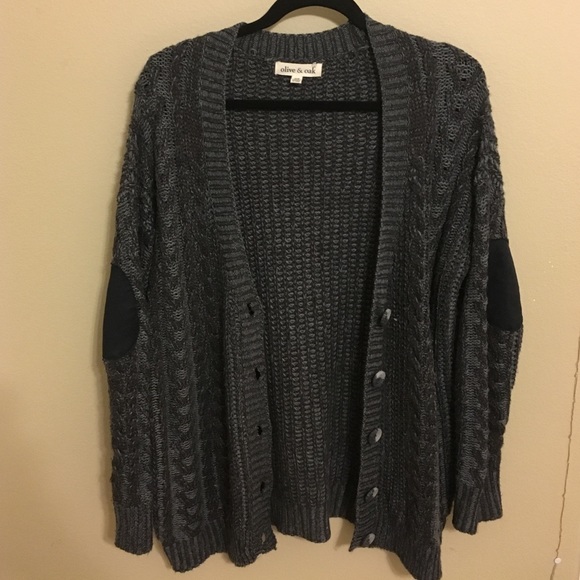Oversized Cardigan with Elbow Patches