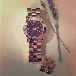 Marc by Marc Jacobs Rose Gold Tone Amy Glitz Watch