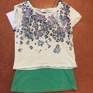 Justice embellished top girls size 7 with tank 6/7