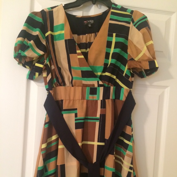 Color block dress, size Petite Medium
