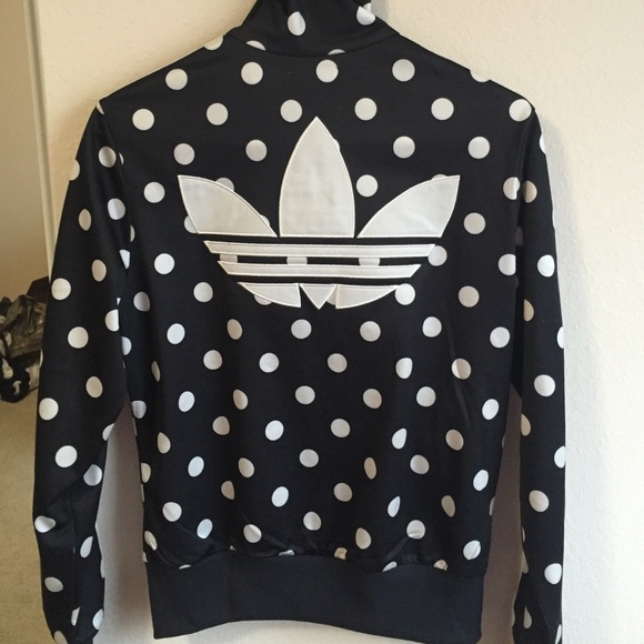 adidas polka dot track jacket