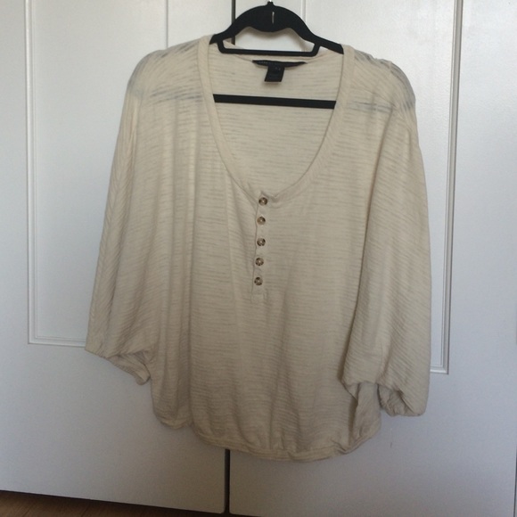 Marc by Marc Jacobs off white 3/4 tee