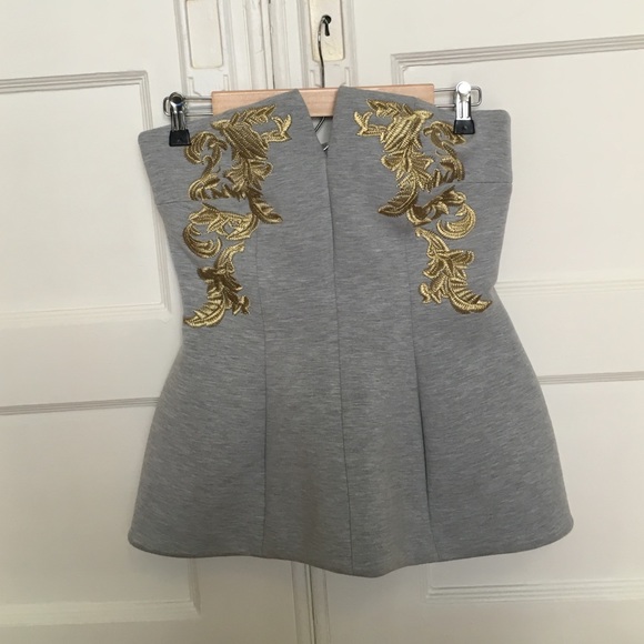 Finders Keepers Bustier - Gold Embroidery