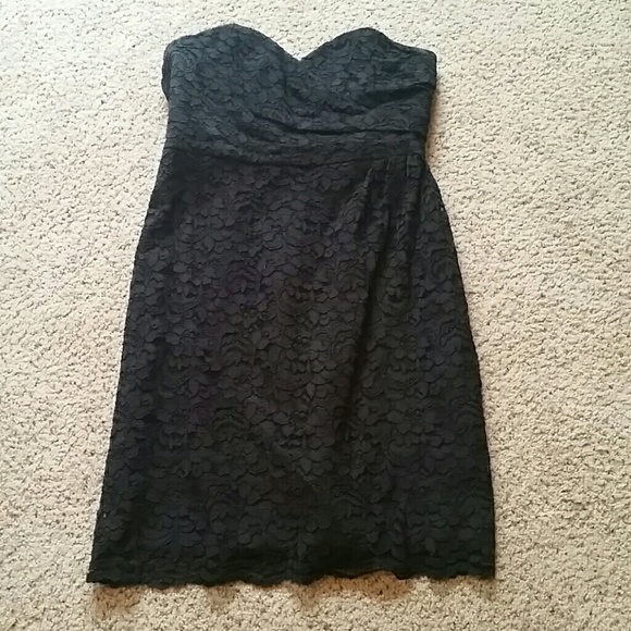 Black lace cocktail dress