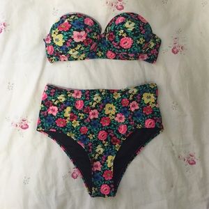 Forever 21 Bikini Top & High-Waisted Bottom