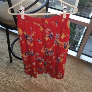 FINAL SALE Floral Midi Skirt