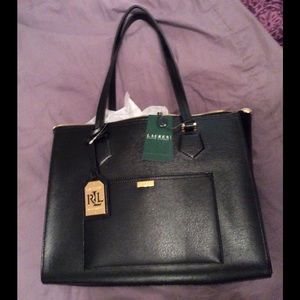 Authentic Ralph Lauren Black Satchel Purse