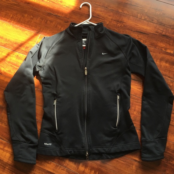 Black Nike full length zip up