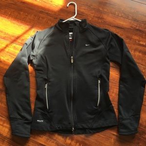 Black Nike full length zip up