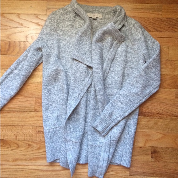 NWT LOFT grey cardigan