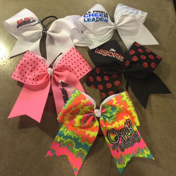 5 competition cheer bows(bundle)