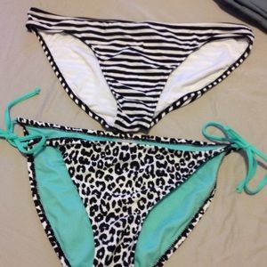 Two bathing suit bottoms